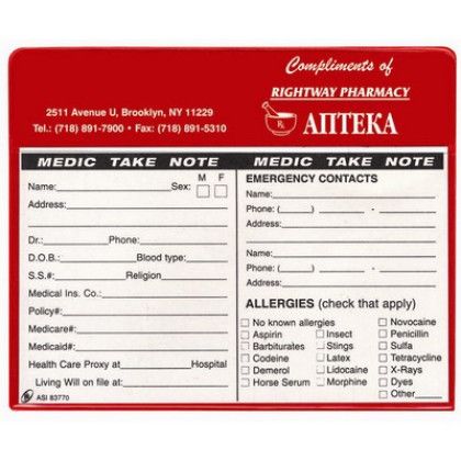 Custom Medic-Take-Note Pouch with Magnetic Backing - Red Custom Medic-Take-Note Pouch with Magnetic Backing - Red