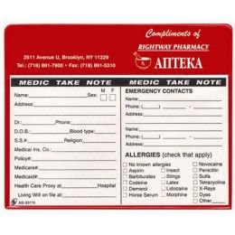Custom Medic-Take-Note Pouch with Magnetic Backing - Red Custom Medic-Take-Note Pouch with Magnetic Backing - Red