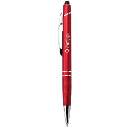 Custom Glacio Ballpoint Pen & Stylus - Red Custom Glacio Ballpoint Pen & Stylus - Red