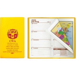 Custom Standard Vinyl Weekly Pocket Planner - Yellow