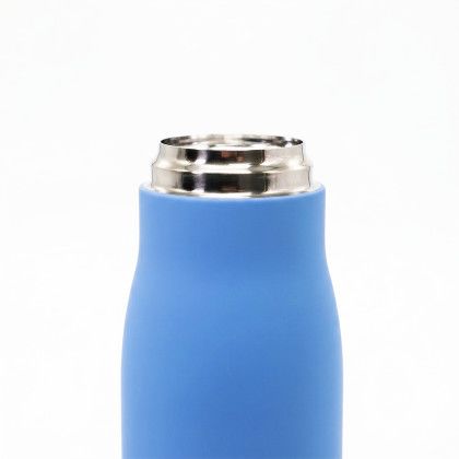 Custom Born Ready 16.9 oz Recycled Stainless Steel Bottle - Powder Blue Close View Custom Born Ready 16.9 oz Recycled Stainless Steel Bottle - Powder Blue Close View