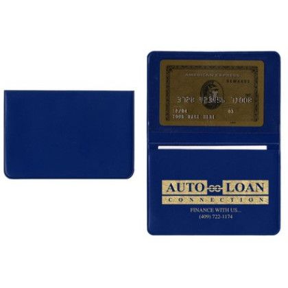 Custom Card Case with 1 Clear Pocket - Royal Blue Custom Card Case with 1 Clear Pocket - Royal Blue