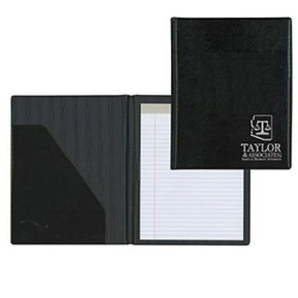 Custom Budget Sealed Edge Padfolio - Black Custom Budget Sealed Edge Padfolio - Black