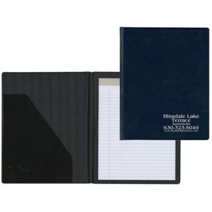 Custom Budget Sealed Edge Padfolio - Navy Blue Custom Budget Sealed Edge Padfolio - Navy Blue