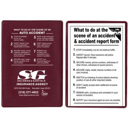 Custom Insurance Card Storage Kit - Maroon Red