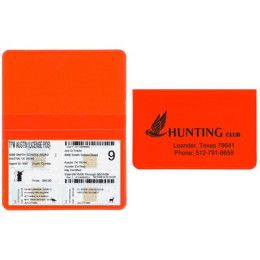 Custom Hot Vinyl Color Foldover Card Case - Hot Orange