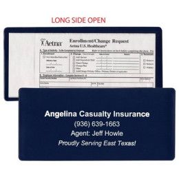 Custom Large Policy Holder (opens on long side) - Navy Blue