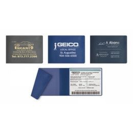 Custom Soft-cover, Foldover Insurance/Registration Card Holder - All Colors