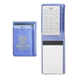 Custom 100 Page Pad Translucent Memo Book with Matching Pen - Calendar - Translucent Blue Custom 100 Page Pad Translucent Memo Book with Matching Pen - Calendar - Translucent Blue