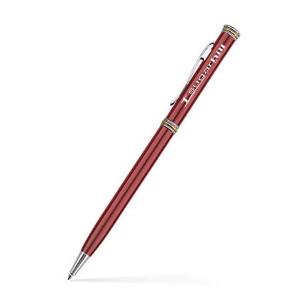 Custom Metallic Ballpoint Twist Pen - Translucent Burgundy 