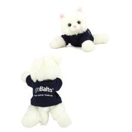 Custom 8" Sugar Too Cat With T-Shirt and ONE Color Imprint Custom 8" Sugar Too Cat With T-Shirt and ONE Color Imprint