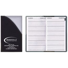 Custom 2 Tone Vinyl Designer Series Barcelona Planner - Address Book - Silver with Black Custom 2 Tone Vinyl Designer Series Barcelona Planner - Address Book - Silver with Black