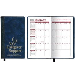 Custom Monthly Florence Series Hard Cover Planner with 2 Color Insert - Blue