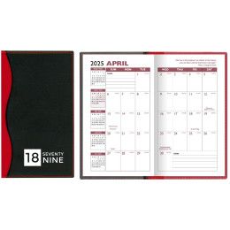 Custom Soft Cover 2 Tone Vinyl Holland Series Academic Planner / 2 Color - Red with Black Custom Soft Cover 2 Tone Vinyl Holland Series Academic Planner / 2 Color - Red with Black