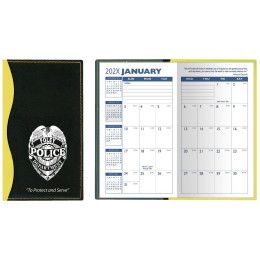 Custom Soft Cover 2 Tone Vinyl Holland Series Weekly Planner with Map / 2 Color - Yellow with Black