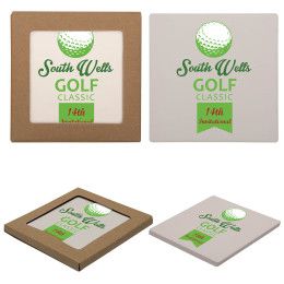 Custom Single Square Stone Coaster - Full Color Custom Single Square Stone Coaster - Full Color