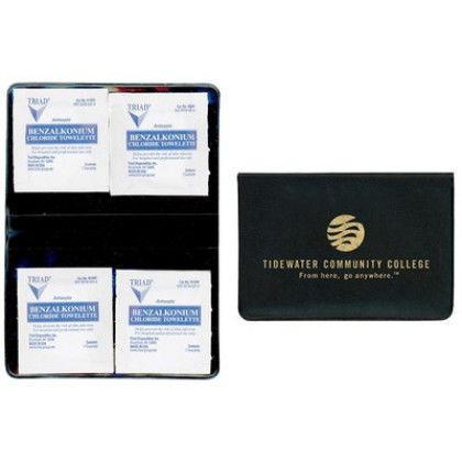 Custom Hand Sanitizer BZK Towelette Kit - Black Custom Hand Sanitizer BZK Towelette Kit - Black