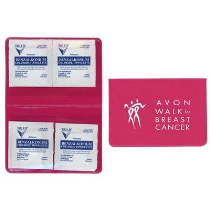 Custom Hand Sanitizer BZK Towelette Kit - Orange Custom Hand Sanitizer BZK Towelette Kit - Orange