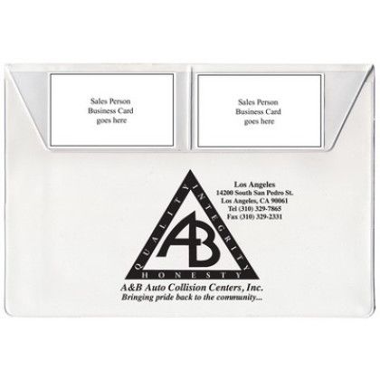 Custom Document Case with Two Pockets on the Flap - White