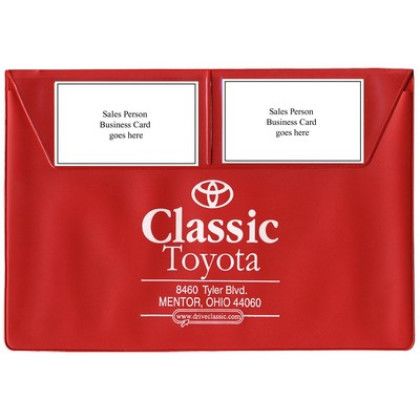 Custom Document Case with Two Pockets on the Flap - Red