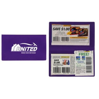 Custom Two Pocket Coupon Case - Purple Custom Two Pocket Coupon Case - Purple