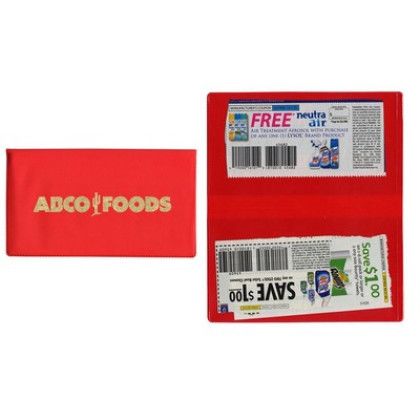 Custom Two Pocket Coupon Case - Red Custom Two Pocket Coupon Case - Red