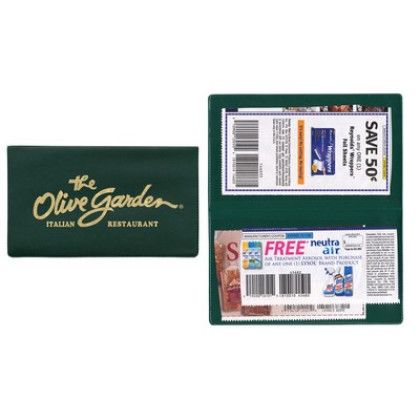 Custom Two Pocket Coupon Case - Green Custom Two Pocket Coupon Case - Green