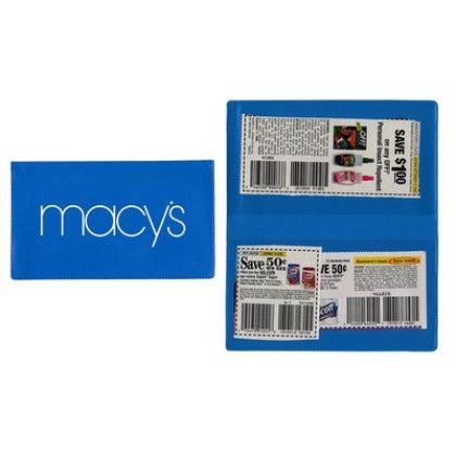 Custom Two Pocket Coupon Case - Medium Blue Custom Two Pocket Coupon Case - Medium Blue