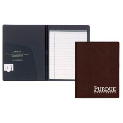 Custom Deluxe Senior Size Padfolio - Brown Custom Deluxe Senior Size Padfolio - Brown