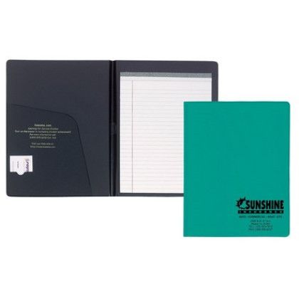 Custom Deluxe Senior Size Padfolio - Teal Green Custom Deluxe Senior Size Padfolio - Teal Green