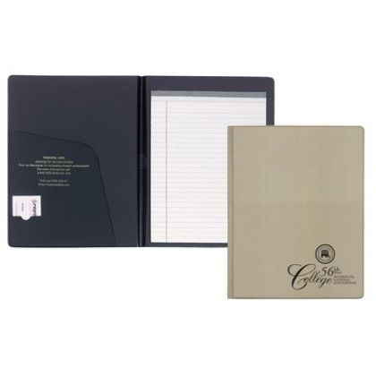 Custom Deluxe Senior Size Padfolio - Gray Custom Deluxe Senior Size Padfolio - Gray