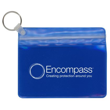 Custom XL Waterproof Wallet with Key Ring - Blue Custom XL Waterproof Wallet with Key Ring - Blue