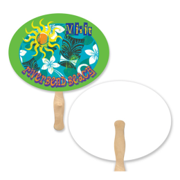Custom Full Color Horizontal Oval Fan 1 Sided Custom Full Color Horizontal Oval Fan 1 Sided