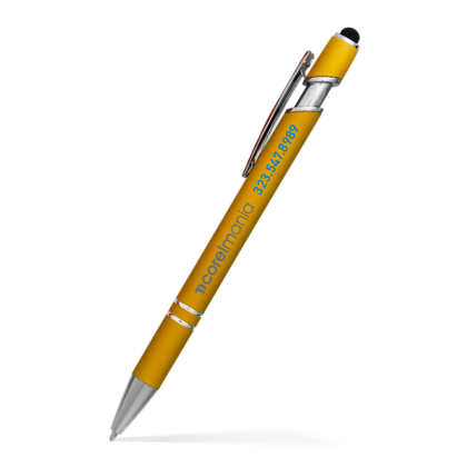 Custom Alexandria Stylus Satin Soft Touch Click Metal Pen - Metallic Gold Custom Alexandria Stylus Satin Soft Touch Click Metal Pen - Metallic Gold