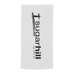 Custom Economy Beach Towel - White