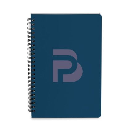 Custom Stone Paper Soft Cover Spiral Journal - Navy Blue Custom Stone Paper Soft Cover Spiral Journal - Navy Blue