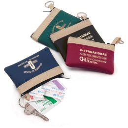 Custom Key Ring Zippered First Aid Pouch (Standard Vinyl) - All Colors