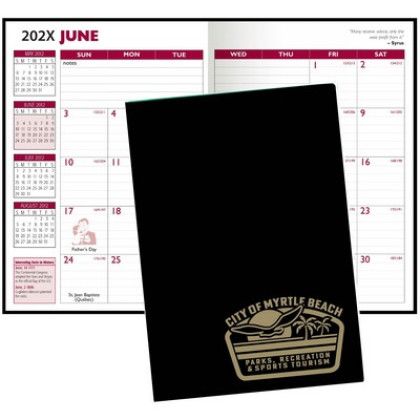Custom Academic 7 x 10 Planner with its own Cardboard Cover - Black Custom Academic 7 x 10 Planner with its own Cardboard Cover - Black