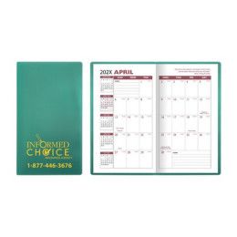 Custom Translucent Academic Monthly Pocket Planner - Translucent Teal Custom Translucent Academic Monthly Pocket Planner - Translucent Teal