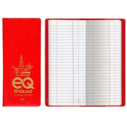 Custom Oil & Pipe Long Tally Book-Standard Vinyl - Red Custom Oil & Pipe Long Tally Book-Standard Vinyl - Red