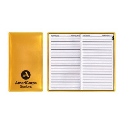 Custom Translucent Vinyl Address Book - Translucent Orange Custom Translucent Vinyl Address Book - Translucent Orange