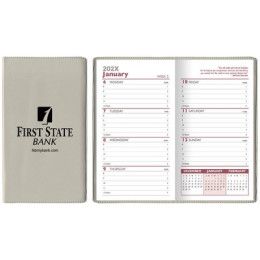 Custom Standard Vinyl Cover Weekly Pocket Planner - Gray Custom Standard Vinyl Cover Weekly Pocket Planner - Gray