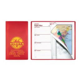 Custom Translucent Vinyl Weekly Pocket Planner - Translucent Red Custom Translucent Vinyl Weekly Pocket Planner - Translucent Red