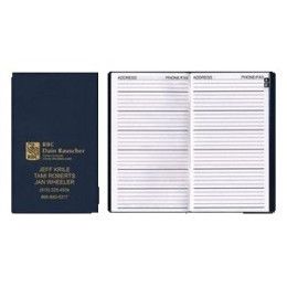 Custom Soft Cover Vinyl Sewn Ireland Address Book - Navy Blue Custom Soft Cover Vinyl Sewn Ireland Address Book - Navy Blue