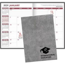 Custom 7 x 10 Executive Vinyl Cover Academic Planner - Squirrel Gray