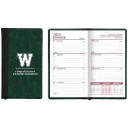 Custom Weekly Florence Designer Hard Cover Planner with 1 Color Insert without Map - Green 