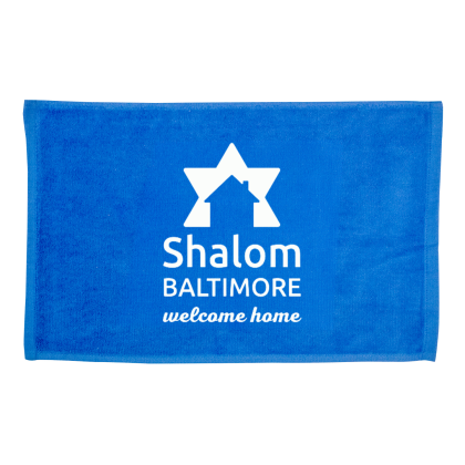 Custom 100% Cotton Sport Terry Velour Towel Hem - Royal 