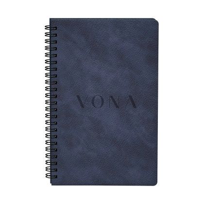 Custom Old Money Soft Cover Spiral Journal - Navy Blue Custom Old Money Soft Cover Spiral Journal - Navy Blue