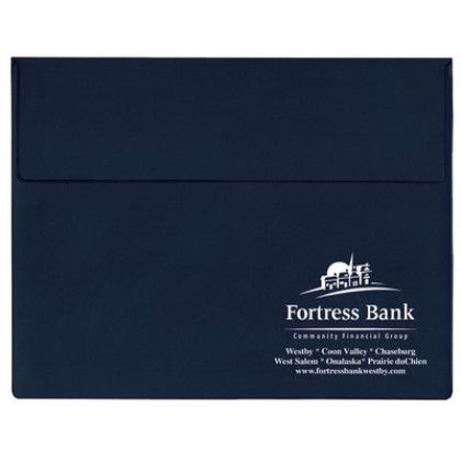 Custom Standard Vinyl Underarm Portfolio - Navy Blue Custom Standard Vinyl Underarm Portfolio - Navy Blue