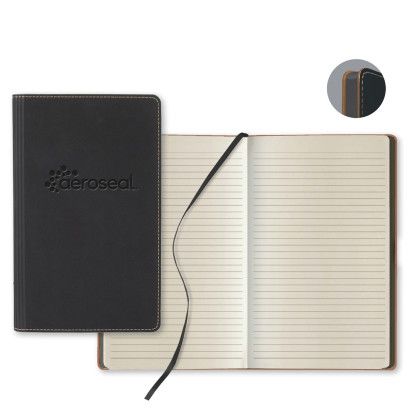 Custom Castelli Vegan ECO Medio Lined Ivory Page Journal - Black 